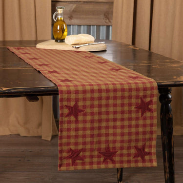 Burgundy Star Runner Woven 13x48 VHC Brands - The Fox Decor